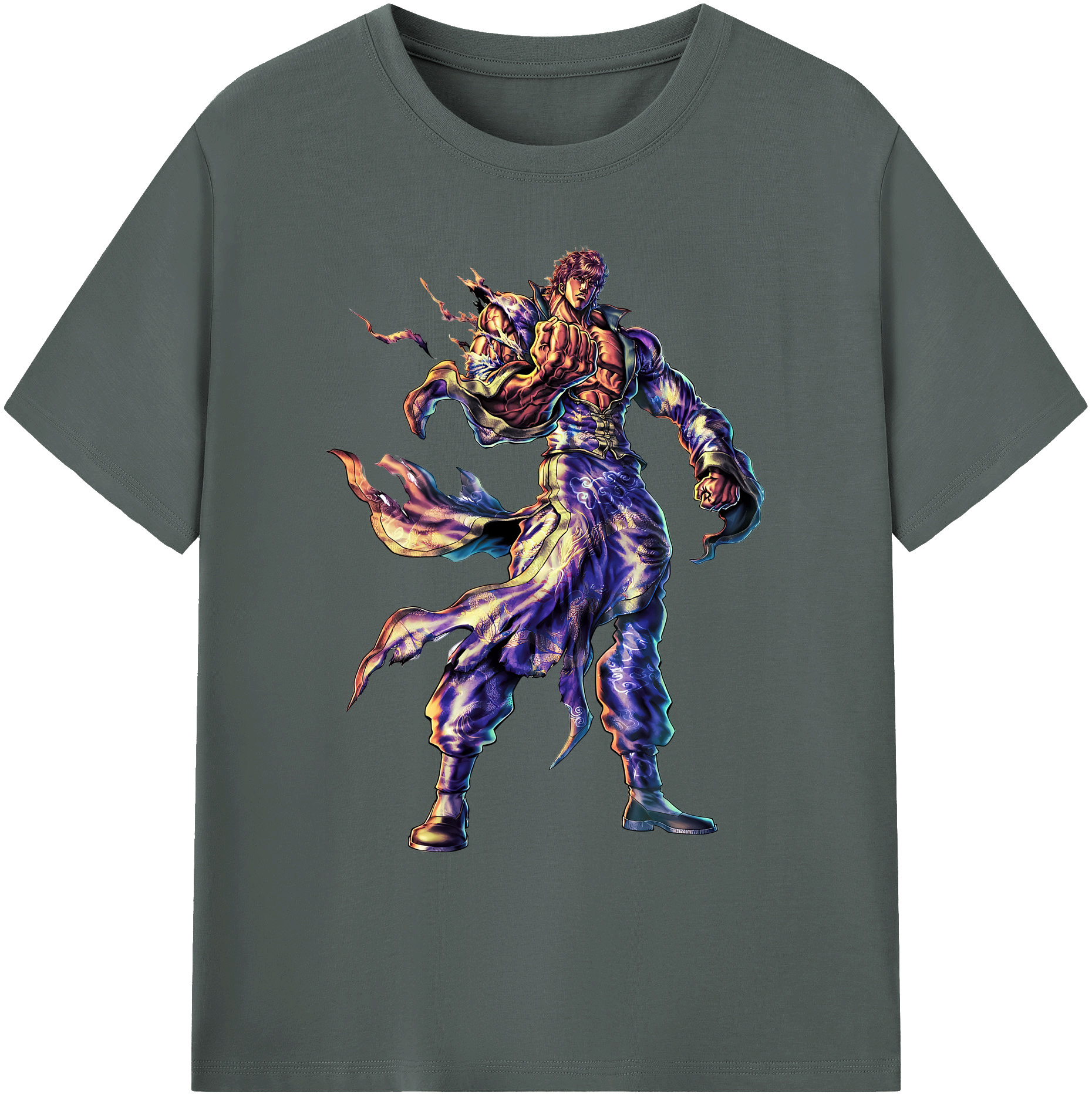 （画像用） 北斗の拳 Fist of the North Star 綿100％ メンズ半袖Tシャツ｜肌触りやわらか＆通気性